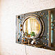 Зеркало с подсветкой и полочкой/ лофт стиль в ванную комнату. Мебель для ванной. Суровый дизайн. Интернет-магазин Ярмарка Мастеров.  Фото №2