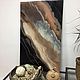 Интерьерная картина «Черная река» из эпоксидной смолы, абстракция. Картины. LANA G.. Интернет-магазин Ярмарка Мастеров.  Фото №2