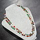 Order Long necklace with natural stones: carnelian, amethyst, jade. naturalkavni. Livemaster. . Beads2 Фото №3