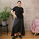Black floor length skirt 4 wedges striped. Skirts. NATALINI. Online shopping on My Livemaster.  Фото №2