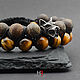 Men's bracelet 'Wolf', Bead bracelet, Moscow,  Фото №1