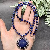 Украшения handmade. Livemaster - original item Natural Blue Lapis Lazuli Necklace with Pendant. Handmade.