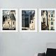 Париж фото постеры Триптих, Архитектура «Высокие параллели Риволи», Фотокартины, Москва,  Фото №1