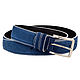 Blue belt men's leather buy Suede straps Belt White edges, Straps, Riga,  Фото №1