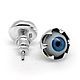  Серьги из серебра Justin TNE40-07Blue. Серьги-пусеты. Blacksilver. Интернет-магазин Ярмарка Мастеров.  Фото №2