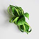 Kohlrabi Leather Flower Brooch green light green. Brooches. De-Si-Re. Online shopping on My Livemaster.  Фото №2