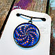 Pendants with dot painting. In stock. Sun, night, galaxy. Pendant. lyunaz (lyunaz). Online shopping on My Livemaster.  Фото №2