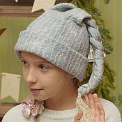 Аксессуары handmade. Livemaster - original item Children`s felted gray hat cap for girls. Handmade.