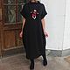Длинное черное платье с коротким рукавом, Платья, Смоленск,  Фото №1