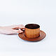 Coffee steam from the Siberian Cedar (Cup saucer) NC20. Mugs and cups. ART OF SIBERIA. My Livemaster. Фото №4