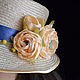 Boater 'Tea roses'. Hats1. Novozhilova Hats. Online shopping on My Livemaster.  Фото №2