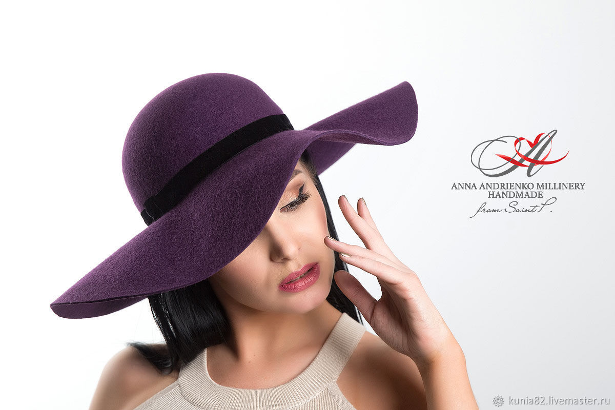 Купить шляпу в интернет магазине. Шляпа широкополая Lacoste. Шляпки женские. Шляпки женские фетровые. Фиолетовая шляпа.