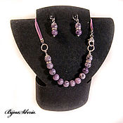Украшения handmade. Livemaster - original item Necklace and earrings with natural stone 