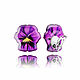 Clips: purple clips as a gift to the girl 'Violet', Clip on earrings, Moscow,  Фото №1