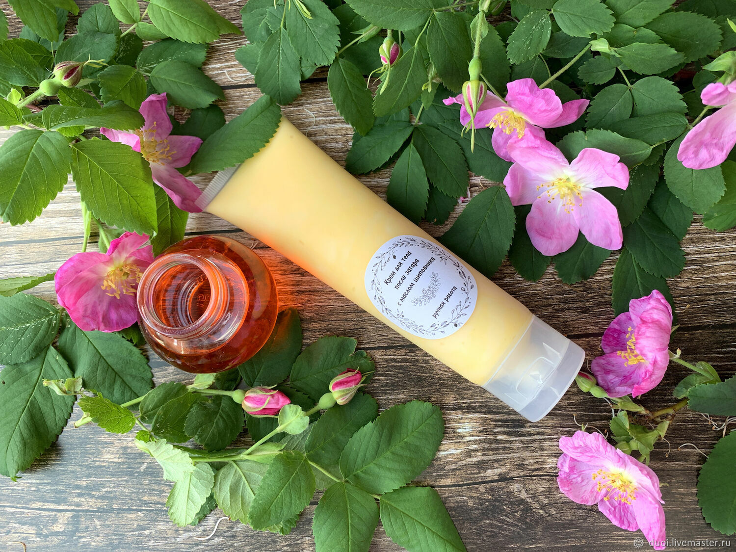 Body cream after sunburn With rosehip oil купить на Ярмарке Мастеров