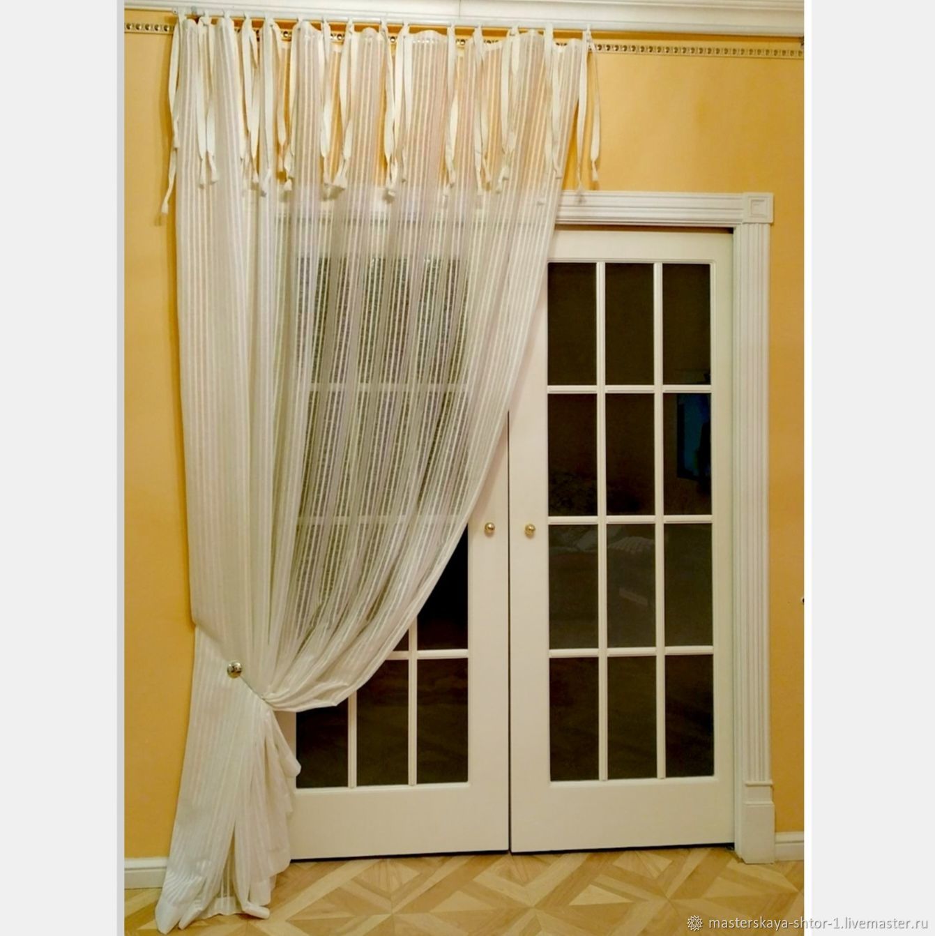 Тюль: Тюль из Льна-Хлопка с завязками, 260х250, 2 полотна в интернет ...