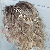 Bridal hair pins blue, Flowers bridal hair accessories, Leaf hair pin