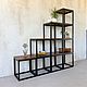Order Modular rack made of solid elm in the Loft style 'Kvadro'. uloft. Livemaster. . Shelving Фото №3