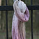 Pure wool openwork scarf, stole (pink-beige), Scarves, Lomonosov,  Фото №1
