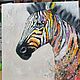 Large painting 70 x 70 cm zebra painting in pop art style. Pictures. paintmart (oikos). My Livemaster. Фото №6