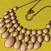 Винтаж: Многорядное ожерелье-26 рядов коралловый лосось