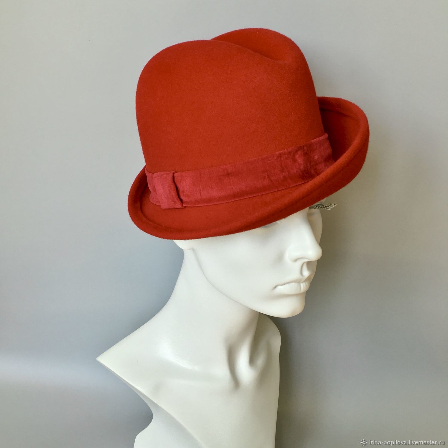 Homburg hat made of velour – купить на 