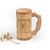 Посуда handmade. Livemaster - original item Light wooden mug. Wooden beer mug 0.7. Handmade.