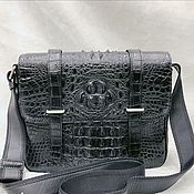 Сумки и аксессуары handmade. Livemaster - original item Men`s messenger bag, made of embossed crocodile leather.. Handmade.