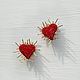Red Heart earrings. earrings in the shape of hearts. Stud earrings. Only_you_byElena. My Livemaster. Фото №5