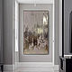 Stylish pearl abstraction. A painting with delicate gold, Pictures, Moscow,  Фото №1