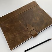Канцелярские товары handmade. Livemaster - original item A4 album with adjustable buckle made of genuine leather. Handmade.