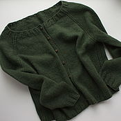 Одежда handmade. Livemaster - original item Green oversize knitted jacket, cardigan 