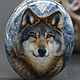 Pendant talisman totem 'The Wolf of Veles' painted on stone. Pendants. Anna Ametista. Jewelry oil painting. Online shopping on My Livemaster.  Фото №2