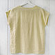 Light yellow blouse made of 100% linen. Blouses. etnoart. My Livemaster. Фото №4