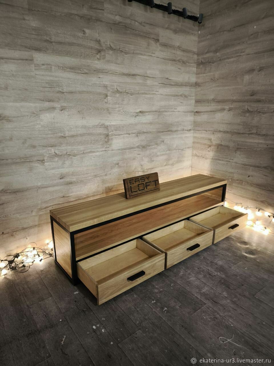 Тумба Лофт из дуба LOFT BOX B-084 на заказ в интернет-магазине Ярмарка ...