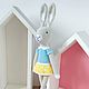Bunny girl. soft toy rabbit. a gift to the girl, Stuffed Toys, Vologda,  Фото №1