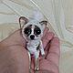 Chihuahua-miniatura 5,5 cm, crochet. Miniature figurines. Lebedeva Lyudmila (knitted toys). Интернет-магазин Ярмарка Мастеров.  Фото №2