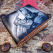 Сумки и аксессуары handmade. Livemaster - original item Batman-genuine leather Wallet, leather wallet for men. Handmade.