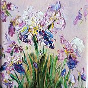 Картины и панно handmade. Livemaster - original item Oil painting Irises blue. Handmade.