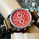 Steampunk style wristwatch 'Red Clock'. Watches. Neformal-World. Online shopping on My Livemaster.  Фото №2