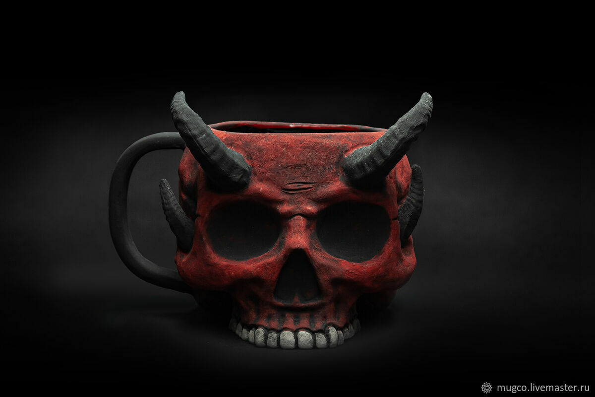 Oni Demon Skull mug for tea, coffee and other beverages, Mugs and cups, St. Petersburg,  Фото №1
