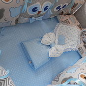 Комплект в кроватку для новорожденного 100% хлопок