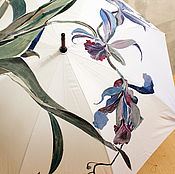 Аксессуары handmade. Livemaster - original item Umbrella with hand-painted Orchid, hand-painted umbrella. Handmade.