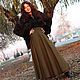 Stylish skirt 'Khaki' warm, floor, wool, Skirts, Tashkent,  Фото №1