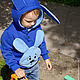 Order Rabbit Blue Children's Hoodie with Ears, Bunny Hoodie. Lara (EnigmaStyle). Livemaster. . Sweatshirts and hoodies Фото №3