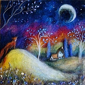 "Зимний сон"  картина из шерсти