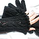 Order Sleeves black gloves,extra long gloves black. Irina-snudy,hoods,gloves (gorodmasterov). Livemaster. . Gloves Фото №3