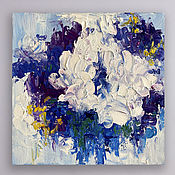 Oil painting Abstract flowers. the picture with the roses