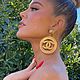 Винтаж: Chanel LOGO «Как у звезд» винтаж. Серьги винтажные. Александрия (sweetvintage). Ярмарка Мастеров.  Фото №4