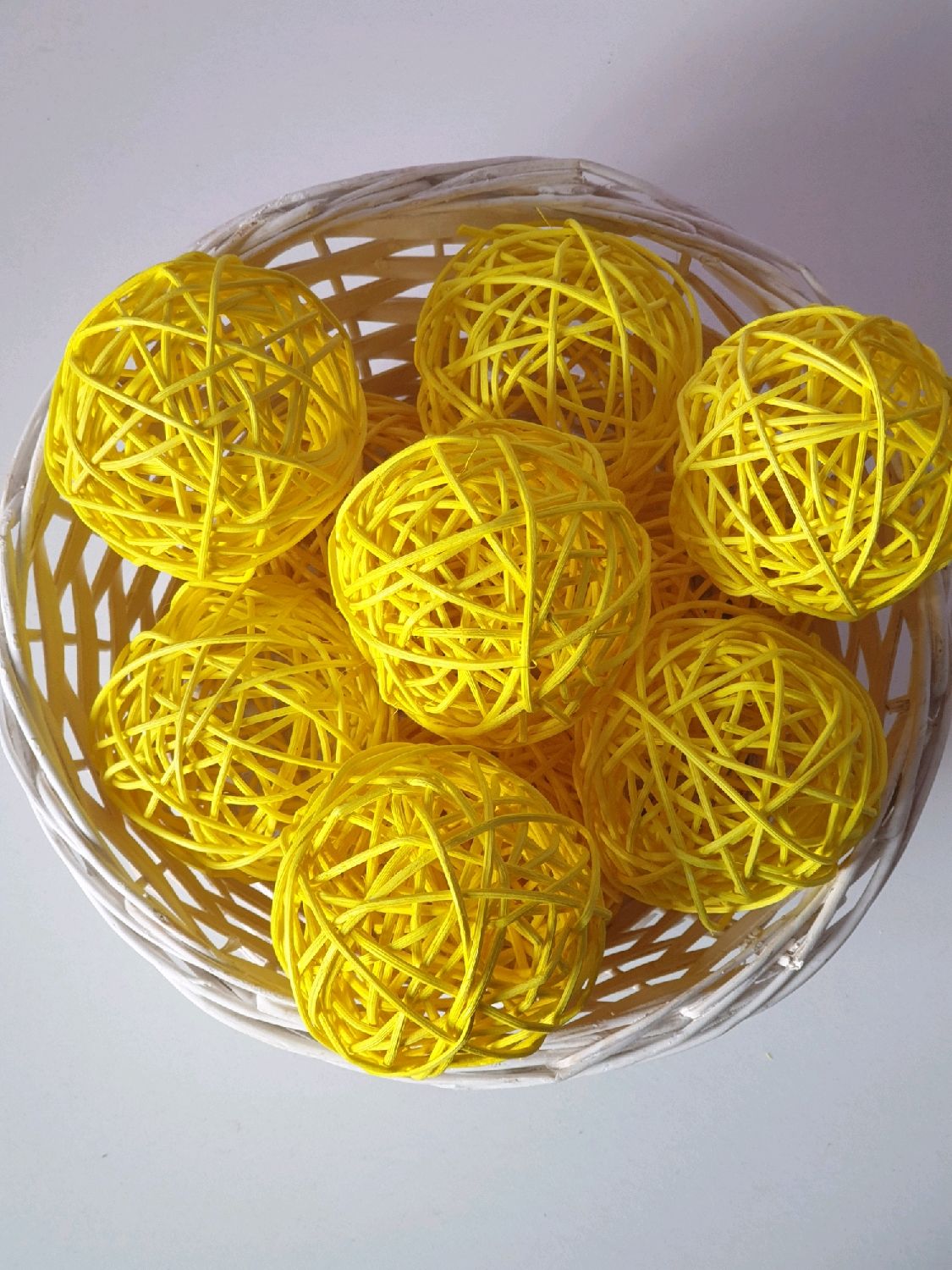 декоративные шары для интерьера из ротанга